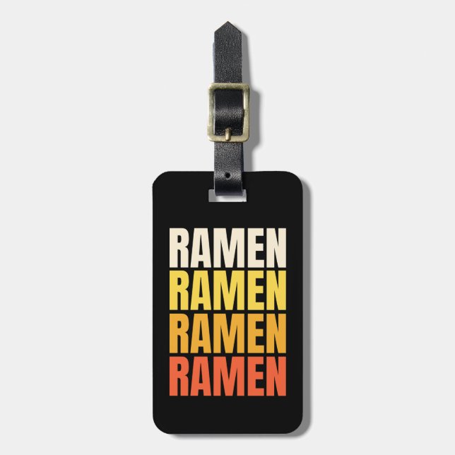 Etiqueta Para Maletas Diseño de texto Ramen (Frente Vertical)