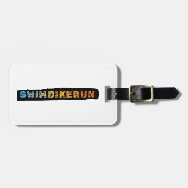 Etiqueta Para Maletas Diseño de triatlón (Frente Horizontal)
