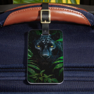 Etiqueta Para Maletas Diseño de vida silvestre de la jungla de la panter