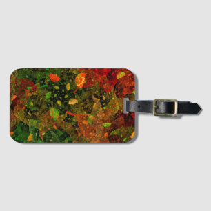 Etiqueta Para Maletas Diseño decorativo colorido de otoño