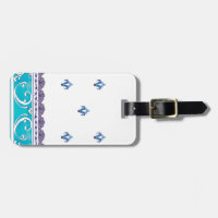 Diseño Fluer De Lis Blue Swirl