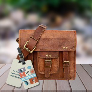 Etiqueta Para Maletas Diseño histónico de psiquiatras profesionales