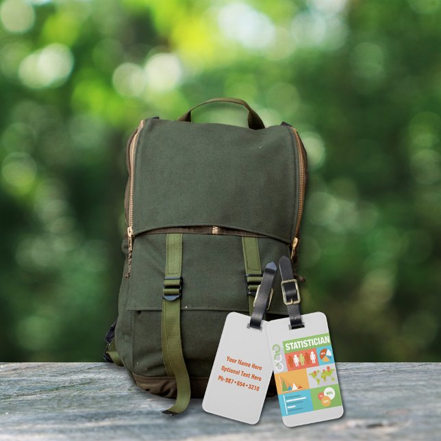 Etiqueta Para Maletas Diseño icónico de estadístico profesional (Subido por el creador)