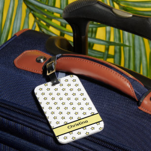 Etiqueta Para Maletas Diseño minimalista de estrella amarilla personaliz