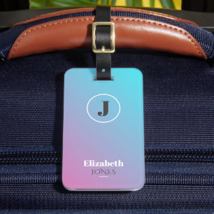 Etiqueta Para Maletas Diseño minimalista en tonos pastel