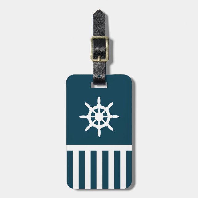 Etiqueta Para Maletas Diseño náutico (Frente Vertical)