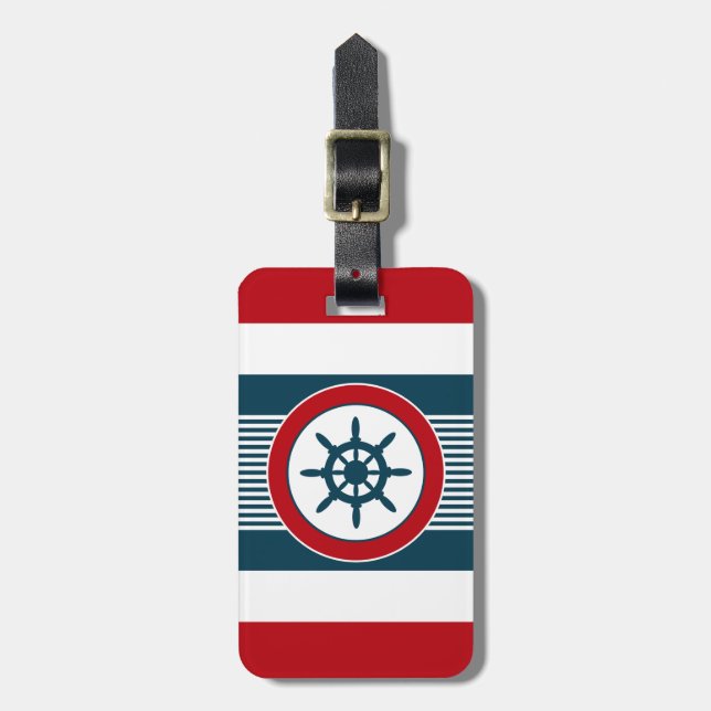 Etiqueta Para Maletas Diseño náutico (Frente Vertical)