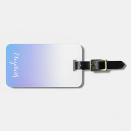 Etiqueta Para Maletas diseño ombre violeta y azul