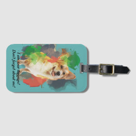 Etiqueta Para Maletas Diseño personalizado "Bonito Corgi".
