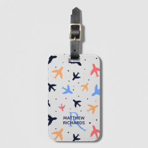 Etiqueta Para Maletas Diseño personalizado del patrón de vuelo plano