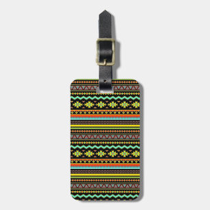 Etiqueta Para Maletas Diseño tribal brillante