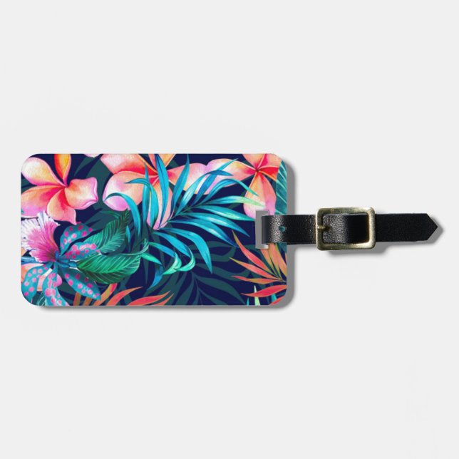 Etiqueta Para Maletas Diseño tropical: Personalizar tu propio (Frente Horizontal)