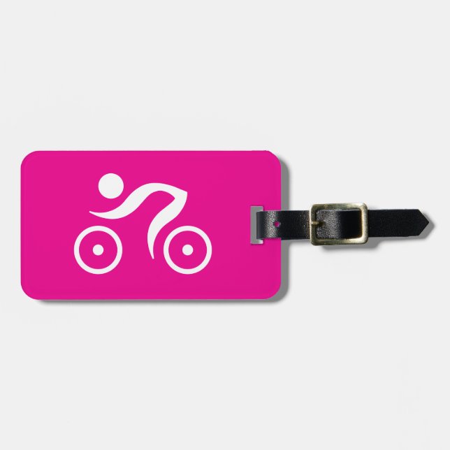 Etiqueta Para Maletas Diseño único y genial de ciclismo (Frente Horizontal)
