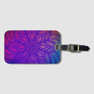 Etiqueta Para Maletas Diseño vibrante de Mandala