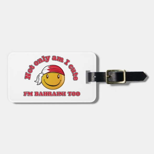 Etiqueta Para Maletas Diseños de la bandera de Bahrein (Frente Horizontal)