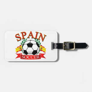 Etiqueta Para Maletas Diseños del balón de fútbol de España