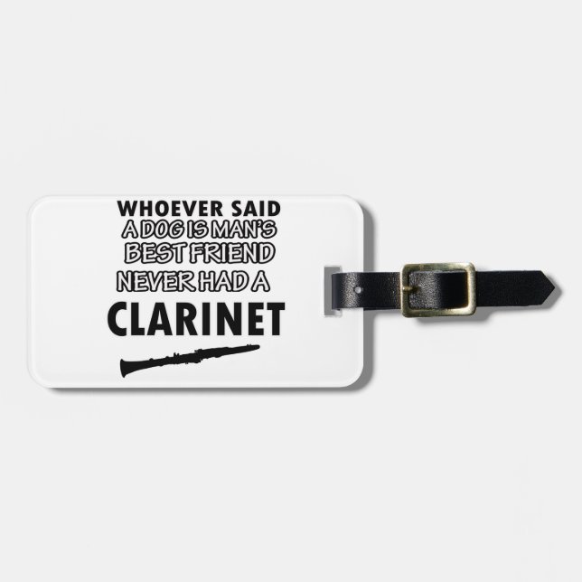 Etiqueta Para Maletas diseños del clarinet (Frente Horizontal)