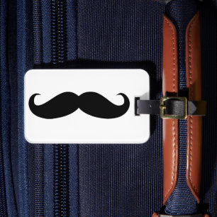 Etiqueta Para Maletas Disfraz de bigote divertido