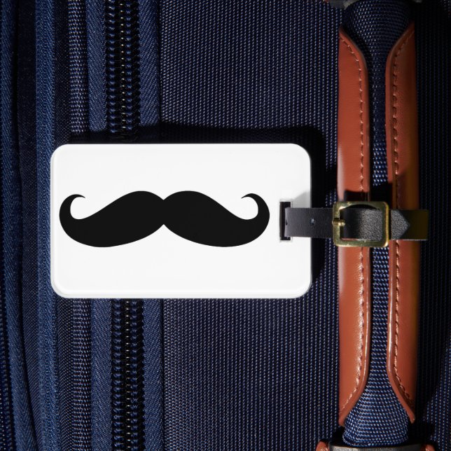 Etiqueta Para Maletas Disfraz de bigote divertido (Anverso In situ 4)