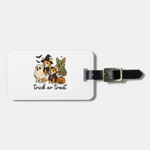 Etiqueta Para Maletas disfraz de corgi para Halloween