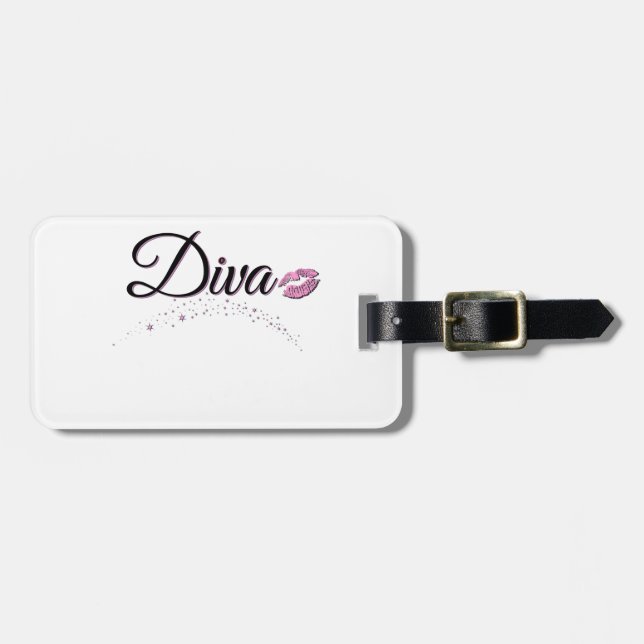 Etiqueta Para Maletas Diva (Frente Horizontal)