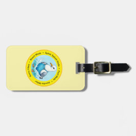 Etiqueta Para Maletas Diversión Splash gaviota verano Hawaii saludos