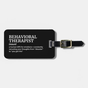 Etiqueta Para Maletas Divertida definición de terapeuta conductual