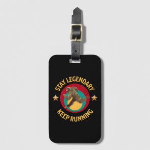 Etiqueta Para Maletas Divertida Motivación para Correr de Bigfoot