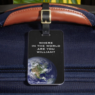 Etiqueta Para Maletas DIVERTIDO - ¿Dónde estás en el mundo? Planeta Tier