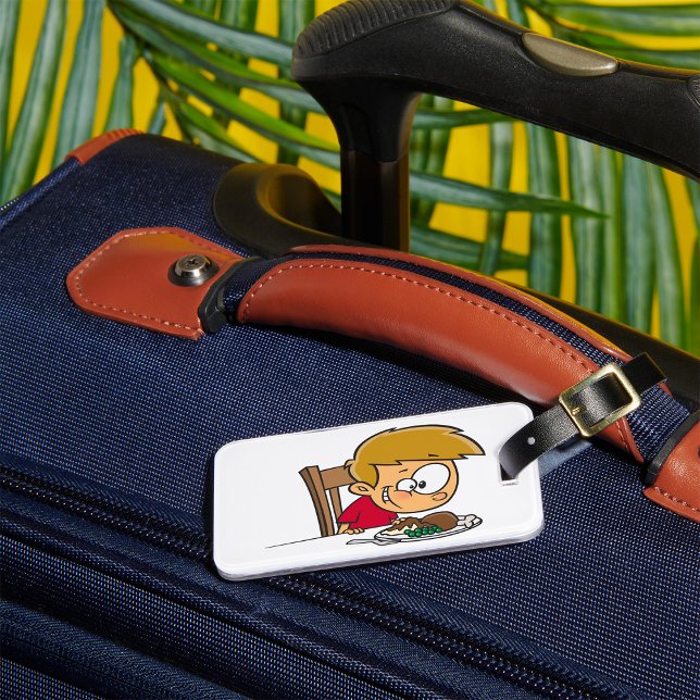 Etiqueta Para Maletas Divertido Personalizado excitado por la cena (Subido por el creador)