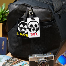 Etiqueta Para Maletas DJ radiactivo de doble cara