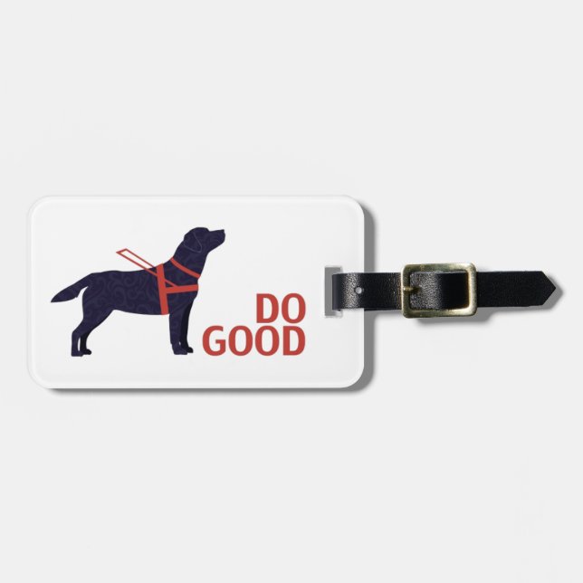 Etiqueta Para Maletas Do Good - Service Dog - Black Lab (Frente Horizontal)