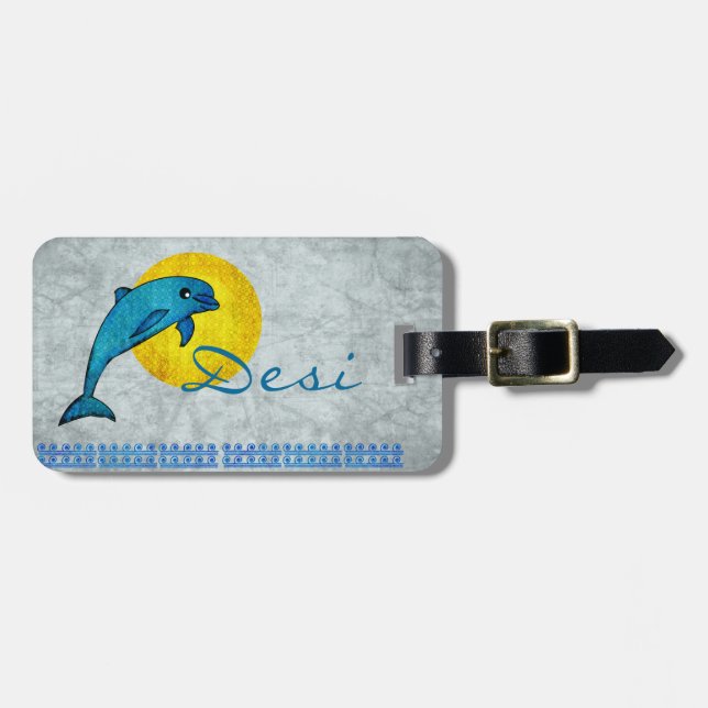 Etiqueta Para Maletas Dolphin (Frente Horizontal)