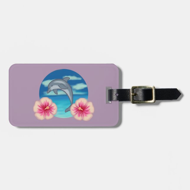 Etiqueta Para Maletas Dolphin Paradise (Frente Horizontal)