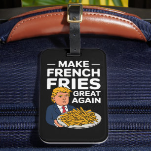 Etiqueta Para Maletas Donald Trump 2024 Haz que la papa frita sea genial