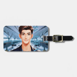 Etiqueta Para Maletas Donald y Sheer. Diseño de caracteres animados