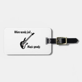 Etiqueta Para Maletas Donde las palabras fallan, la música habla