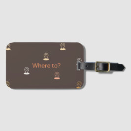 Etiqueta Para Maletas ¿Dónde? multicolor? Con usted aquí iconos