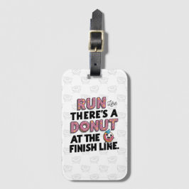 Etiqueta Para Maletas Donut at the Finish Line Funny Fitness Motivation