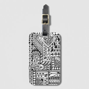 Etiqueta Para Maletas Doodle étnico