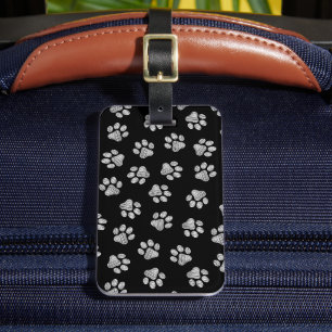 Etiqueta Para Maletas Doodle Paws, Patas de Perro, Patas Blancas