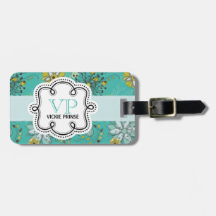 Etiqueta Para Maletas Doodle personalizado femenino lindo del modelo