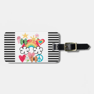 Etiqueta Para Maletas Doodles felices