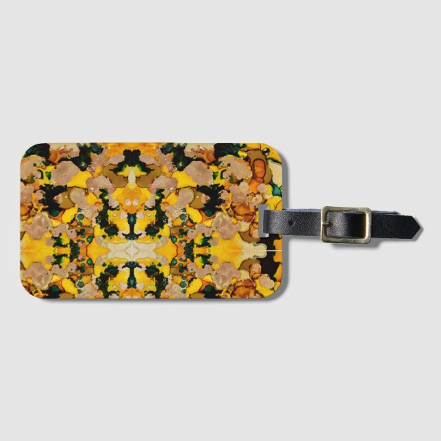 Etiqueta Para Maletas Dorado (Anverso horizontal)