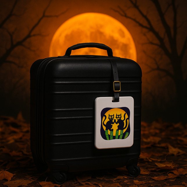 Etiqueta Para Maletas Dos gatos negros (Subido por el creador)