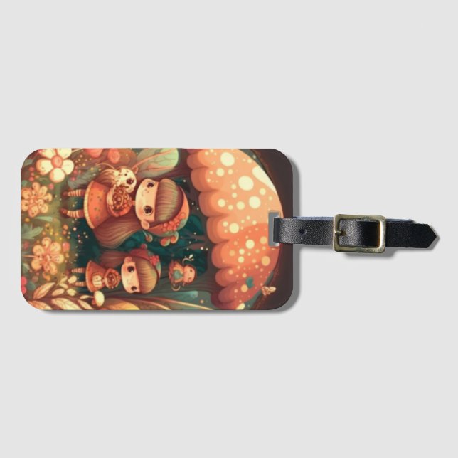 Etiqueta Para Maletas Dos lindas niñas elefantes (Anverso horizontal)