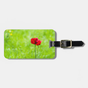 Etiqueta Para Maletas Dos tulipanes rojos