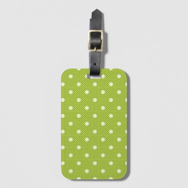 Etiqueta Para Maletas Dotty Delight Green (Anverso vertical)