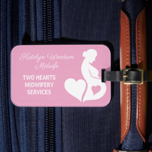 Etiqueta Para Maletas Doula Beautiful Pregancy Pink