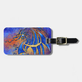 Etiqueta Para Maletas Dragissous V1 - dragón azul